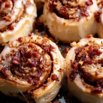 Bourbon Maple Bacon Cinnamon Rolls