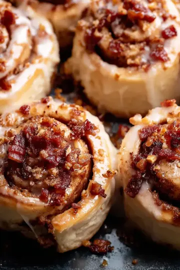 Bourbon Maple Bacon Cinnamon Rolls