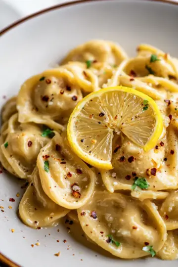 Creamy roast garlic and lemon pasta sauce