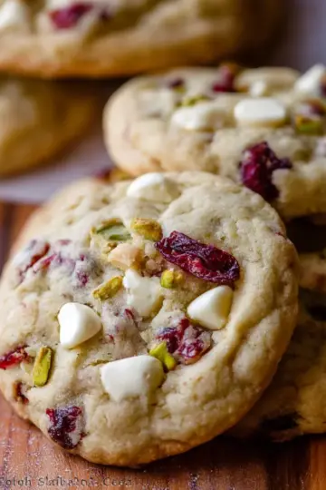 White Chocolate Cranberry Pistachio Cookies