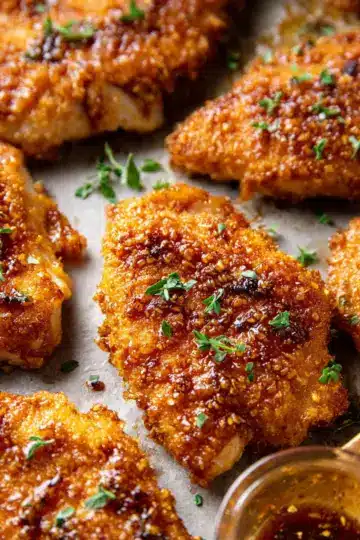 Baked Crunchy Hot Honey Chicken