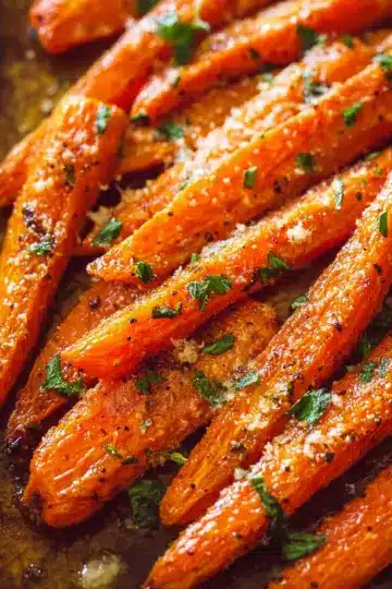 Parmesan Garlic Roasted Carrots