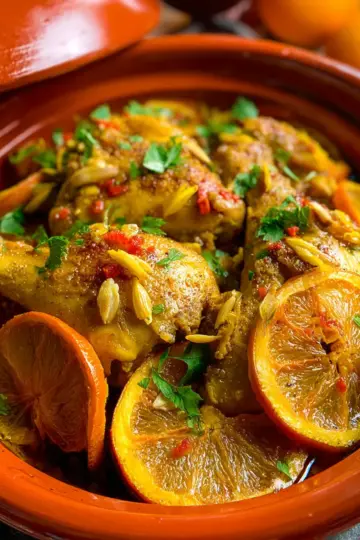 Moroccan Chicken and Orange Tajine