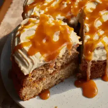 Salted Caramel Banana Cake