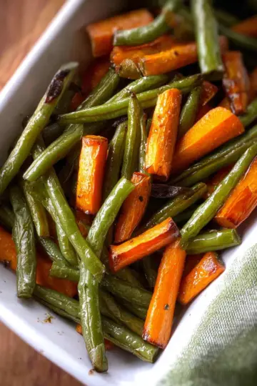 Roasted Green Beans and Carrots