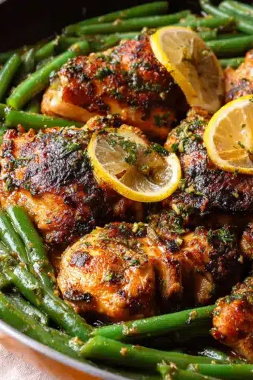 Lemon Garlic Chicken with Green Beans
