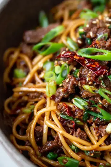 Caramelised Sticky Beef Noodles