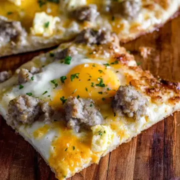 Sausage Gravy Breakfast Pizza