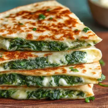 Cheesy Spinach Quesadillas