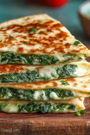 Cheesy Spinach Quesadillas
