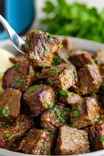 Slow Cooker Garlic Butter Steak Bites