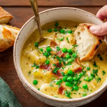 Creamy Potato And Pea Chowder Recipe