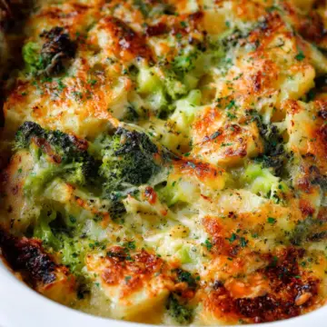 Cheesy Broccoli and Potato Bake
