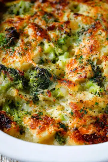 Cheesy Broccoli and Potato Bake