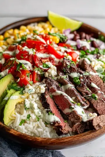 Cilantro Lime Steak Bowls