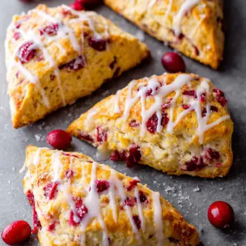 Glazed Cranberry Orange Scones