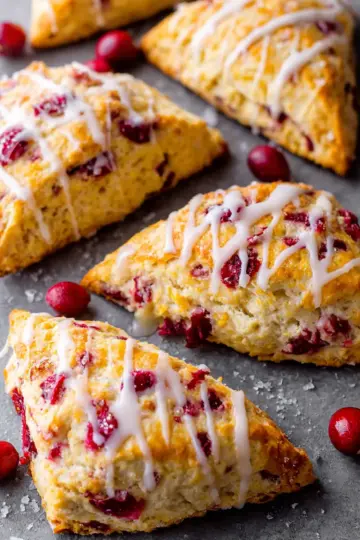 Glazed Cranberry Orange Scones