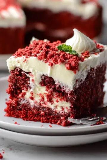 Red Velvet Poke Cake