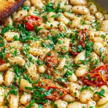 15-Minute Garlic Parmesan White Beans Recipe