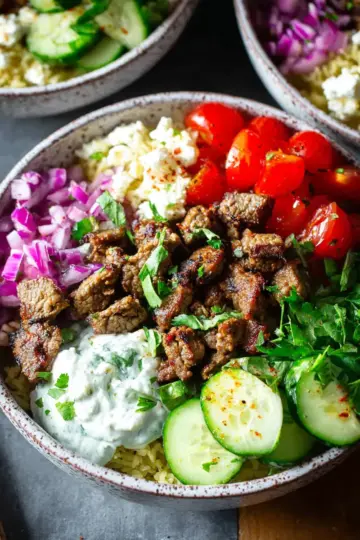 Low Carb Gyro Bowls