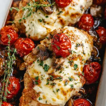 Balsamic Chicken With Mozzarella Cheese