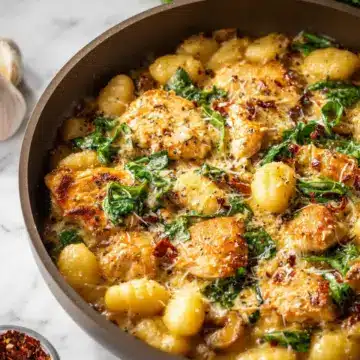 Garlic Chicken Gnocchi Skillet
