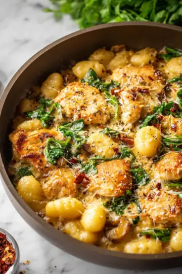 Garlic Chicken Gnocchi Skillet