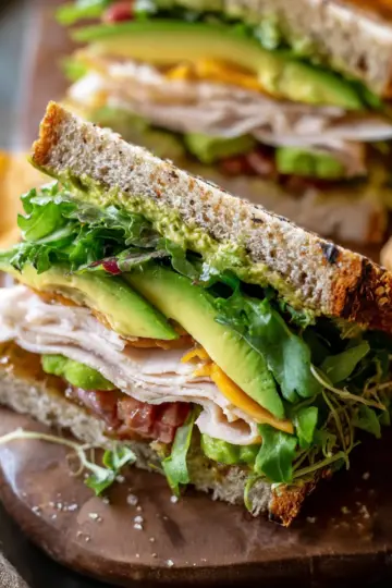 Honey Mustard Turkey Avocado Sandwich