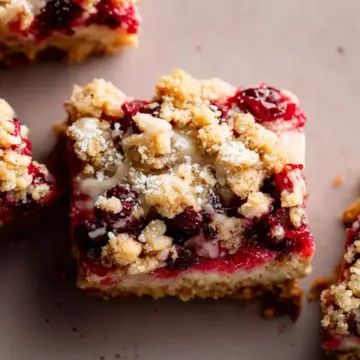 Cranberry Crumble Pie Bars