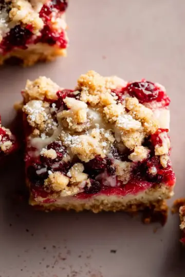 Cranberry Crumble Pie Bars